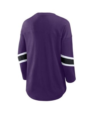 Women's Purple Baltimore Ravens Redzone 3/4-Sleeve T-Shirt