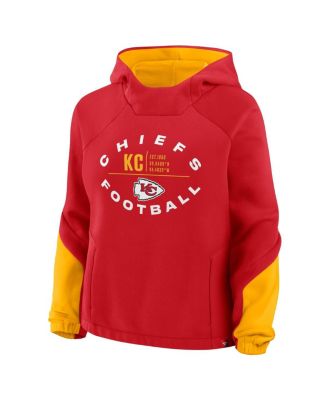 Women's Red Kansas City Chiefs Oversized&nbsp;Redzone Bubble Screen Pullover Hoodie