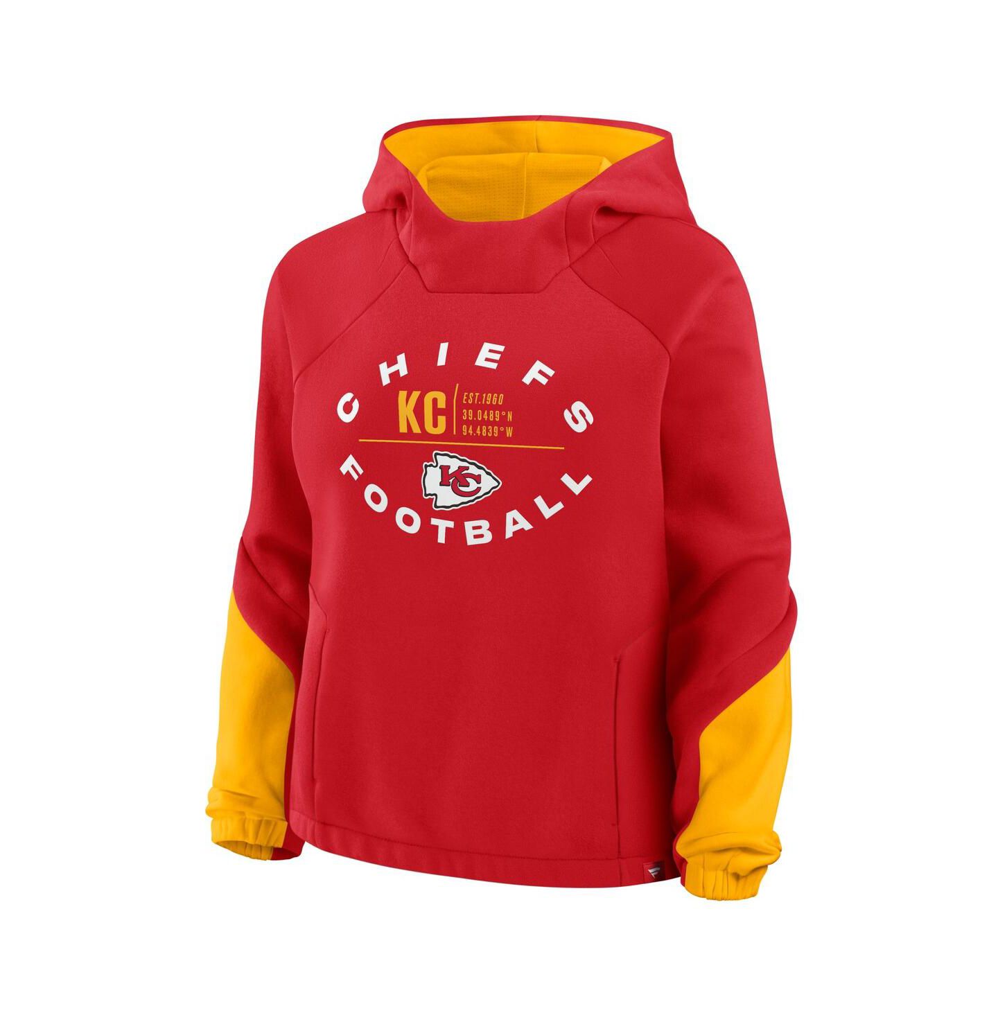 Женское худи Fanatics Red Kansas City Chiefs Oversized Redzone Bubble Screen Pullover — фото 3