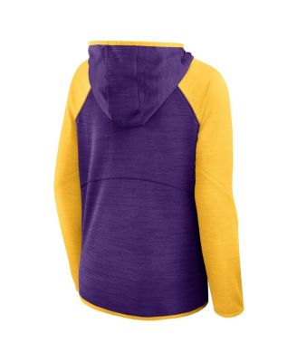 Women's Purple/Gold Minnesota Vikings Redzone End Around Pass Raglan Full-Zip Hoodie