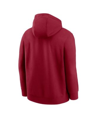 Men's Crimson Alabama Crimson Tide Club Fleece Arch Pullover Hoodie