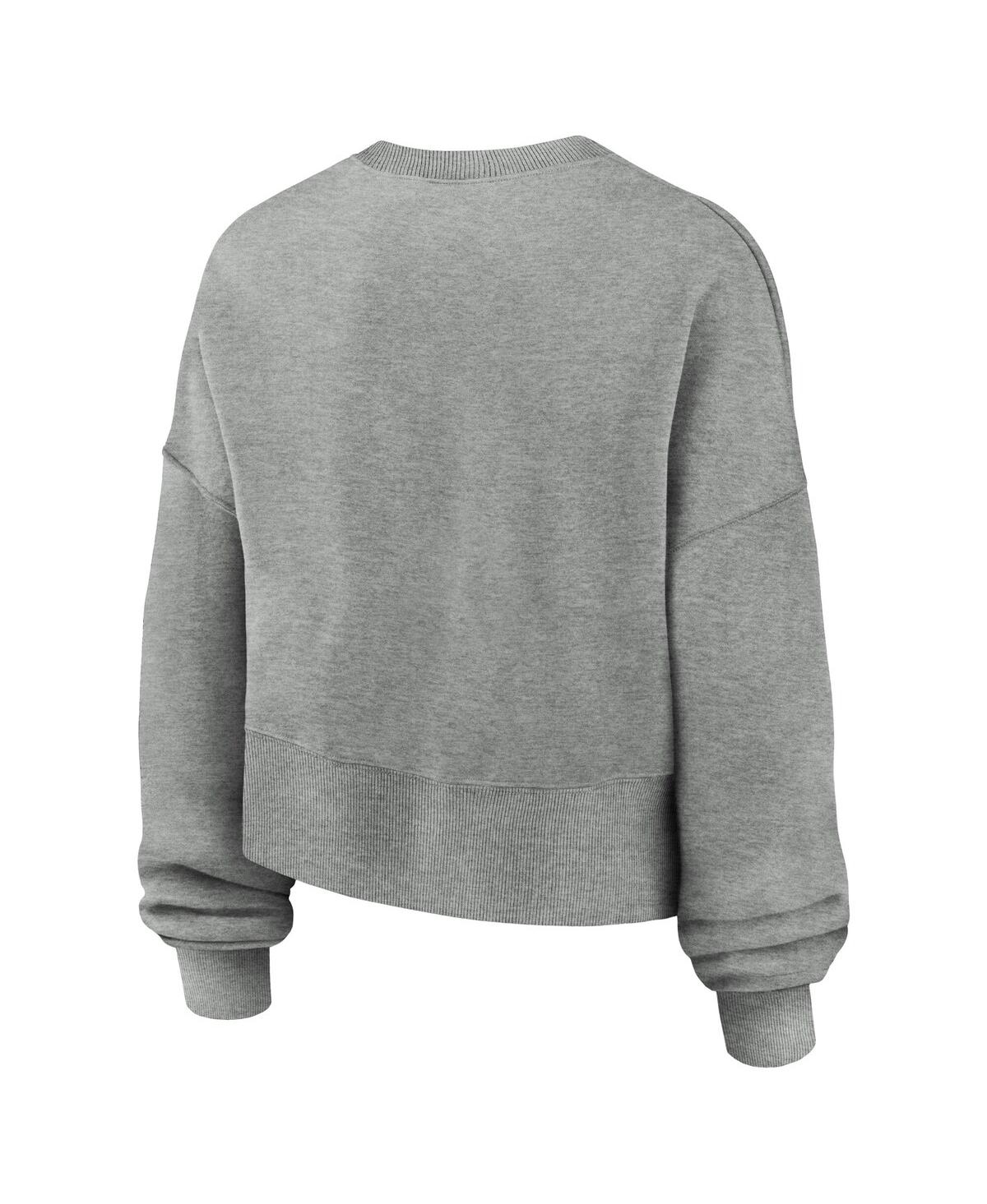 Nike Women's Heather Gray Tennessee Volunteers Oversized Phoenix Arch Pullover Sweatshirt In Gray