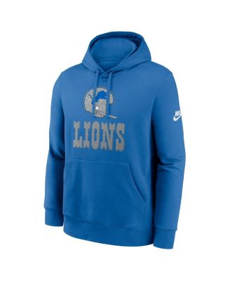 Men's Royal Detroit Lions Best Season Rewind Club Pullover Hoodie