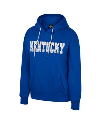 Women's Royal Kentucky Wildcats Reflection Rhinestone Drawcord Pullover Hoodie