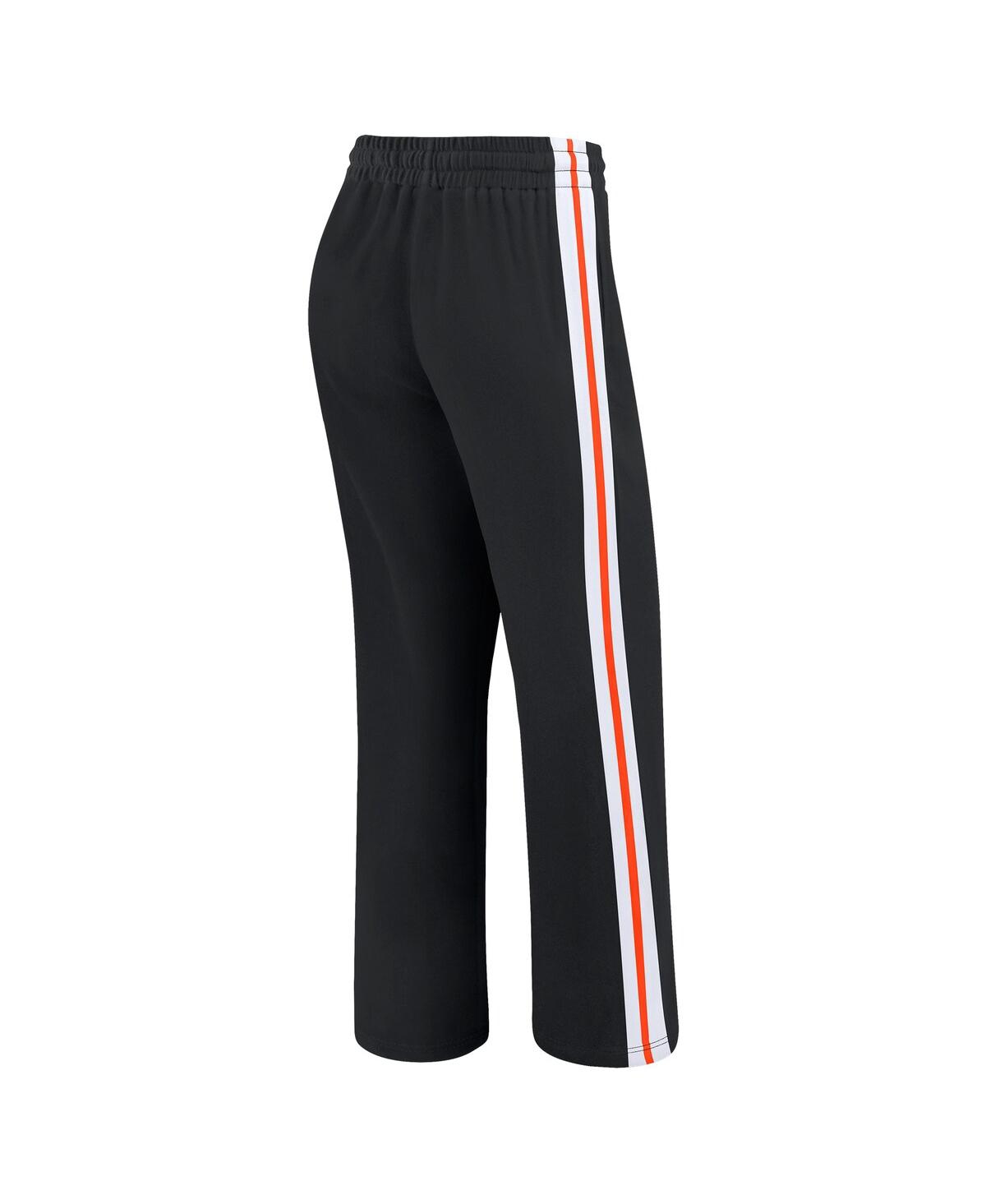 Wear By Erin Andrews Women's Black Cincinnati Bengals Color-block Straight Leg Pants In Black