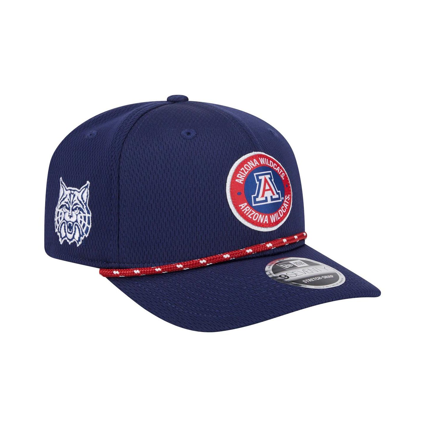 Мужской головной убор New Era Navy Arizona Wildcats Coolera 9SEVENTY Rope Stretch-Snap Hat — фото 1