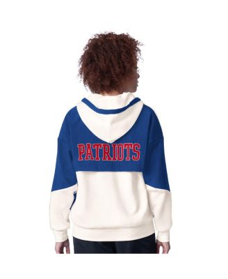 Women's White New England Patriots Scrimmage Full-Zip Hoodie