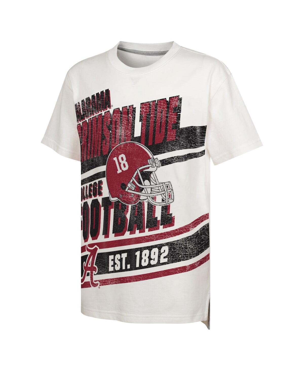 Outerstuff Big Boys And Girls White Alabama Crimson Tide Let's Get Loud Oversized T-shirt In White