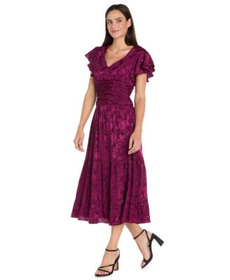 Petite Ruched Waist Midi Dress