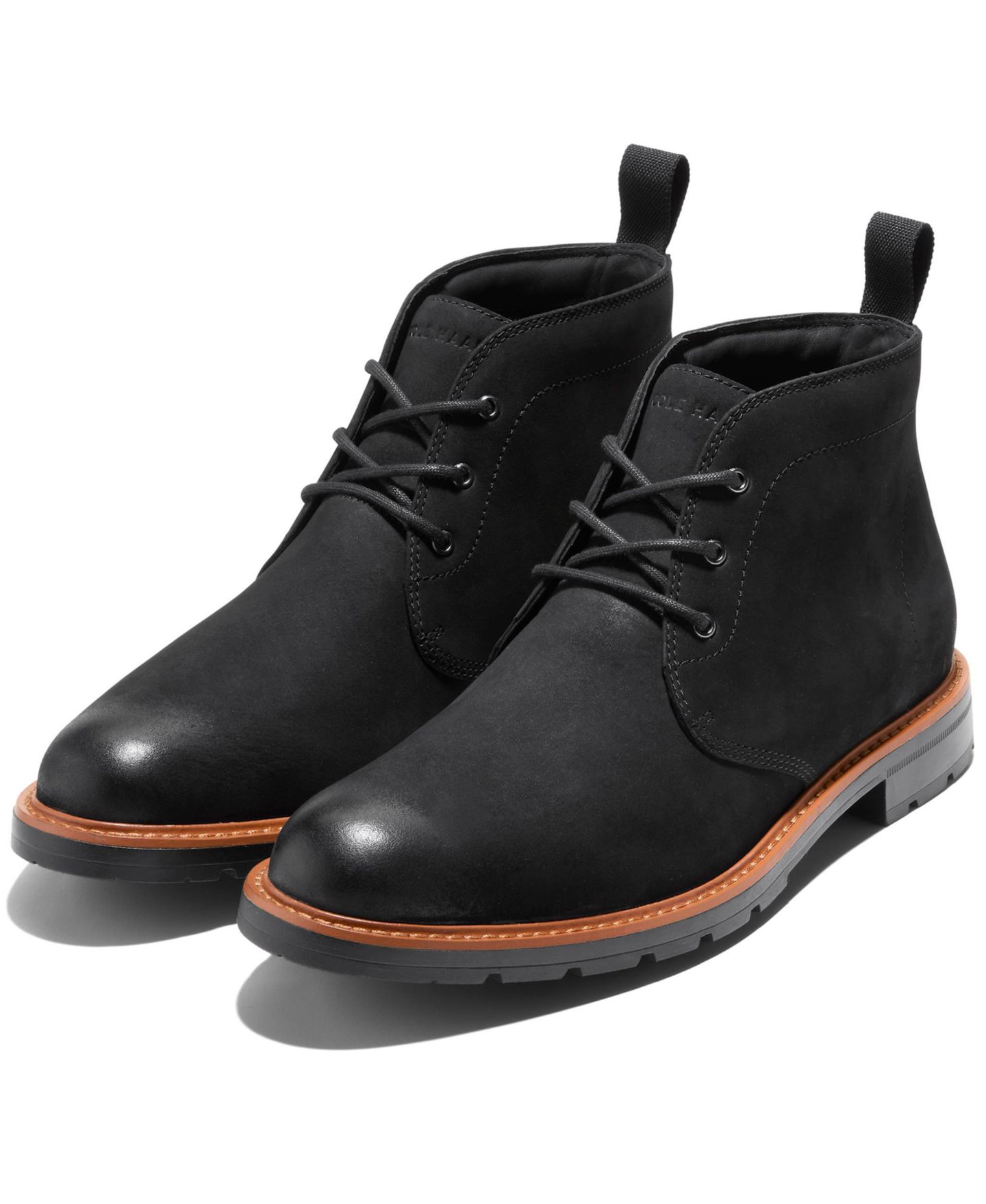Мужские ботинки Cole Haan Chamberlin Grand Chukka Lug Sole, цвет: Чёрный нубуковый — фото 8