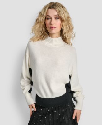 DKNY - Women's Colorblock Turtleneck Sweater
