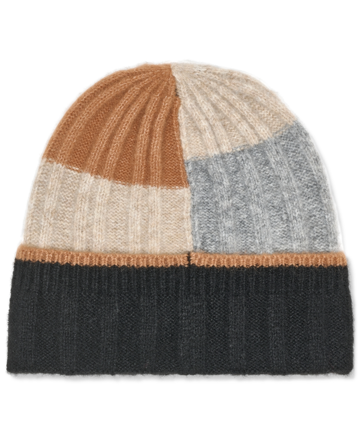 Calvin Klein Patchwork Knit Beanie In Multi