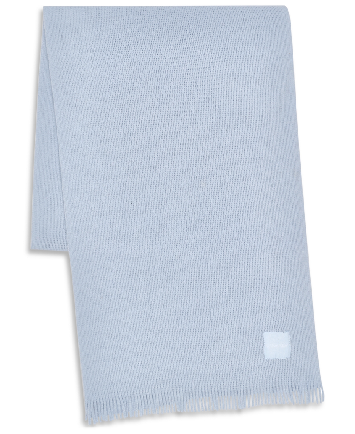 Calvin Klein Super Soft Fringe Detail Scarf In Blue
