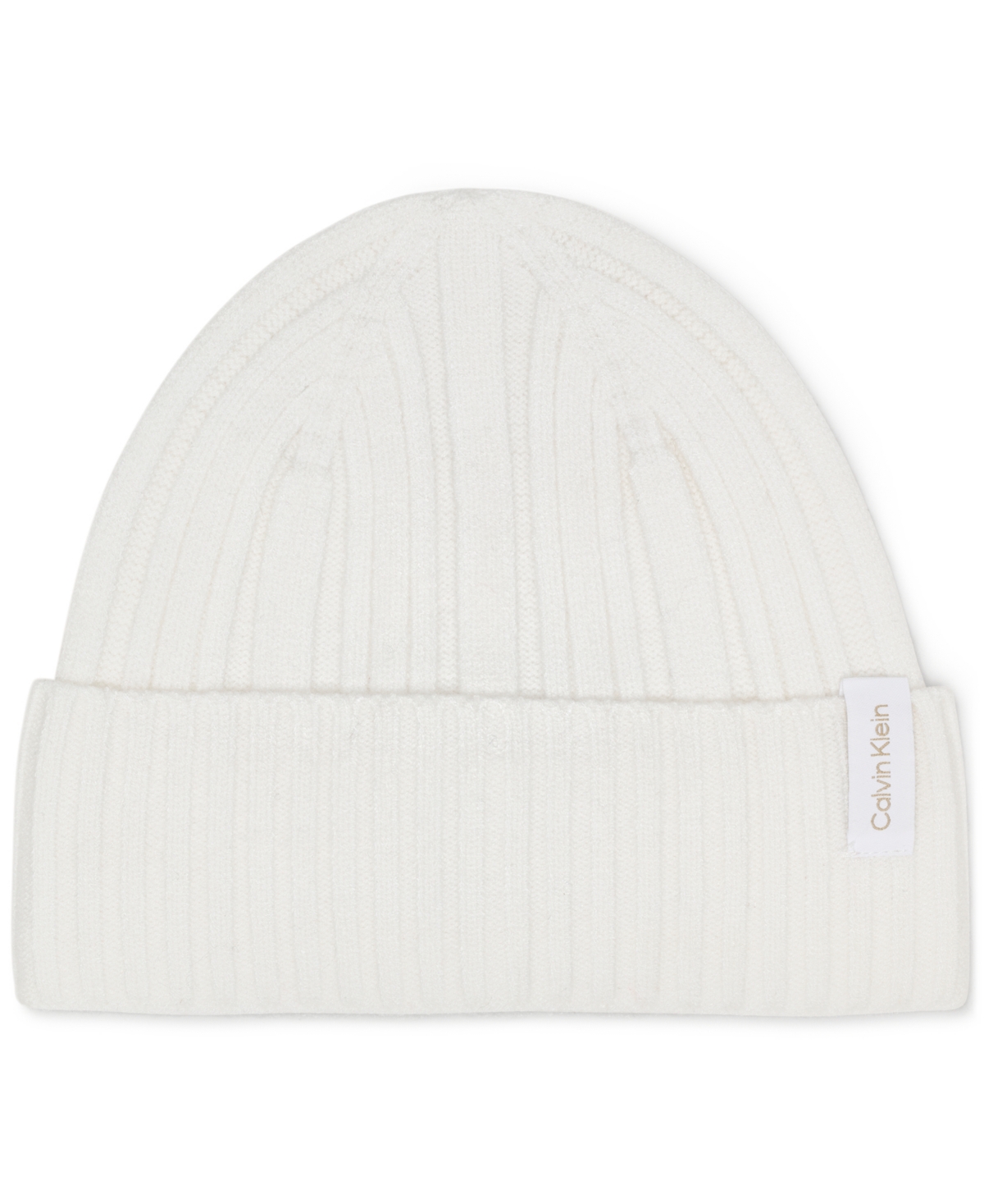Calvin Klein Variegated Rib Beanie In White