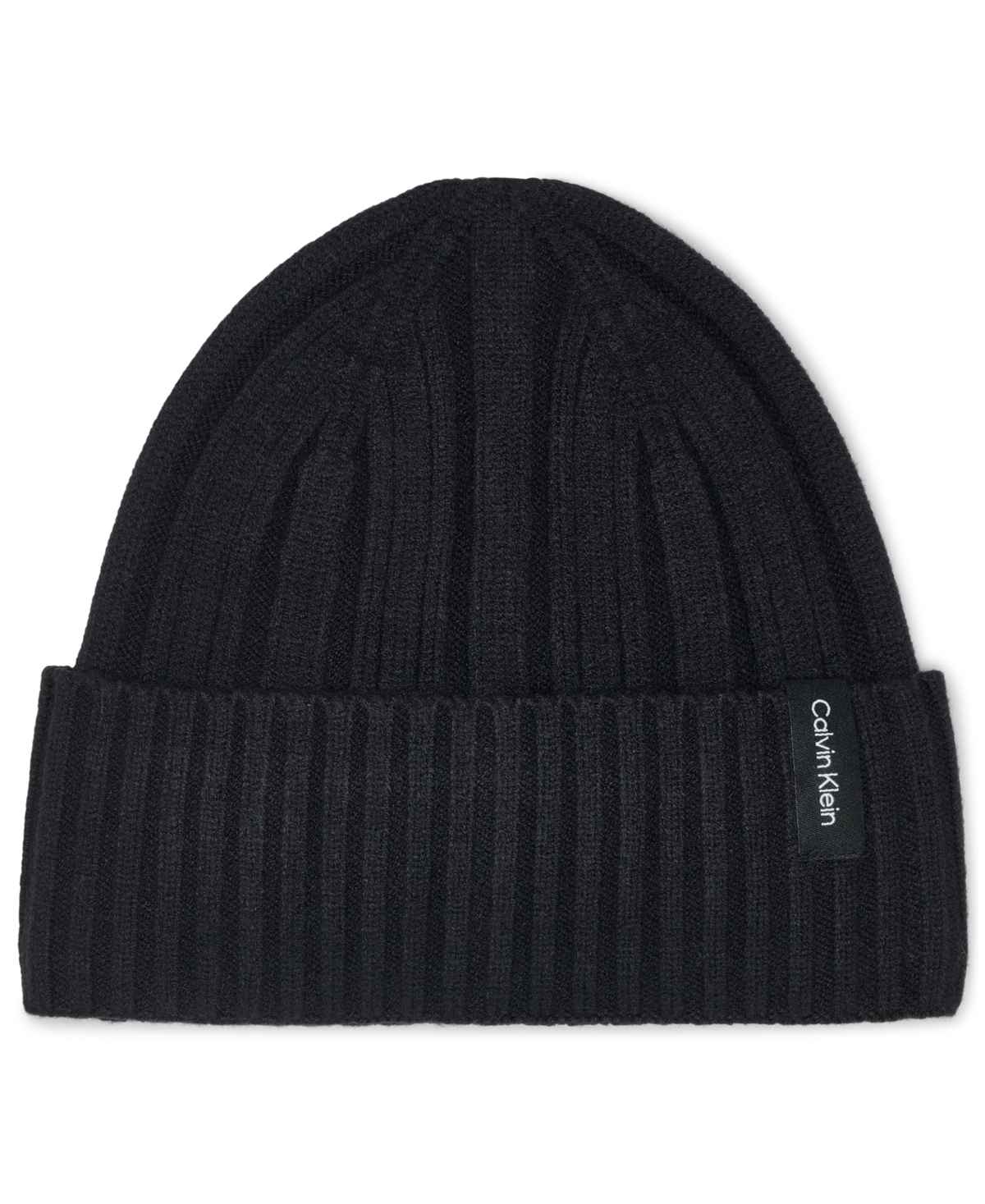 Calvin Klein Variegated Rib Beanie In Blue