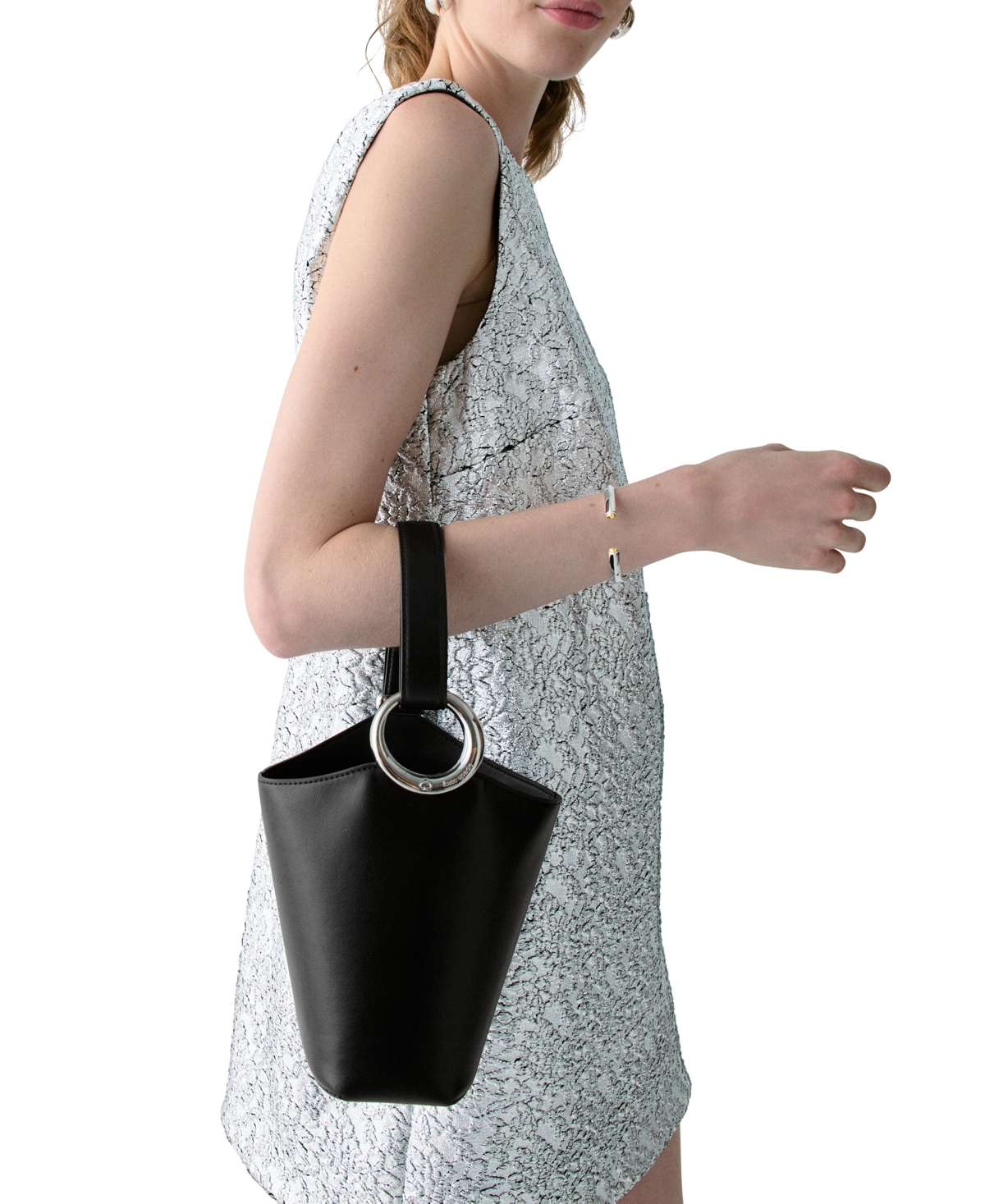 Kate Spade Halo Mini Bucket Bag In Black