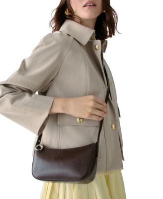 Halo Small Glazed Leather Crossbody Bag