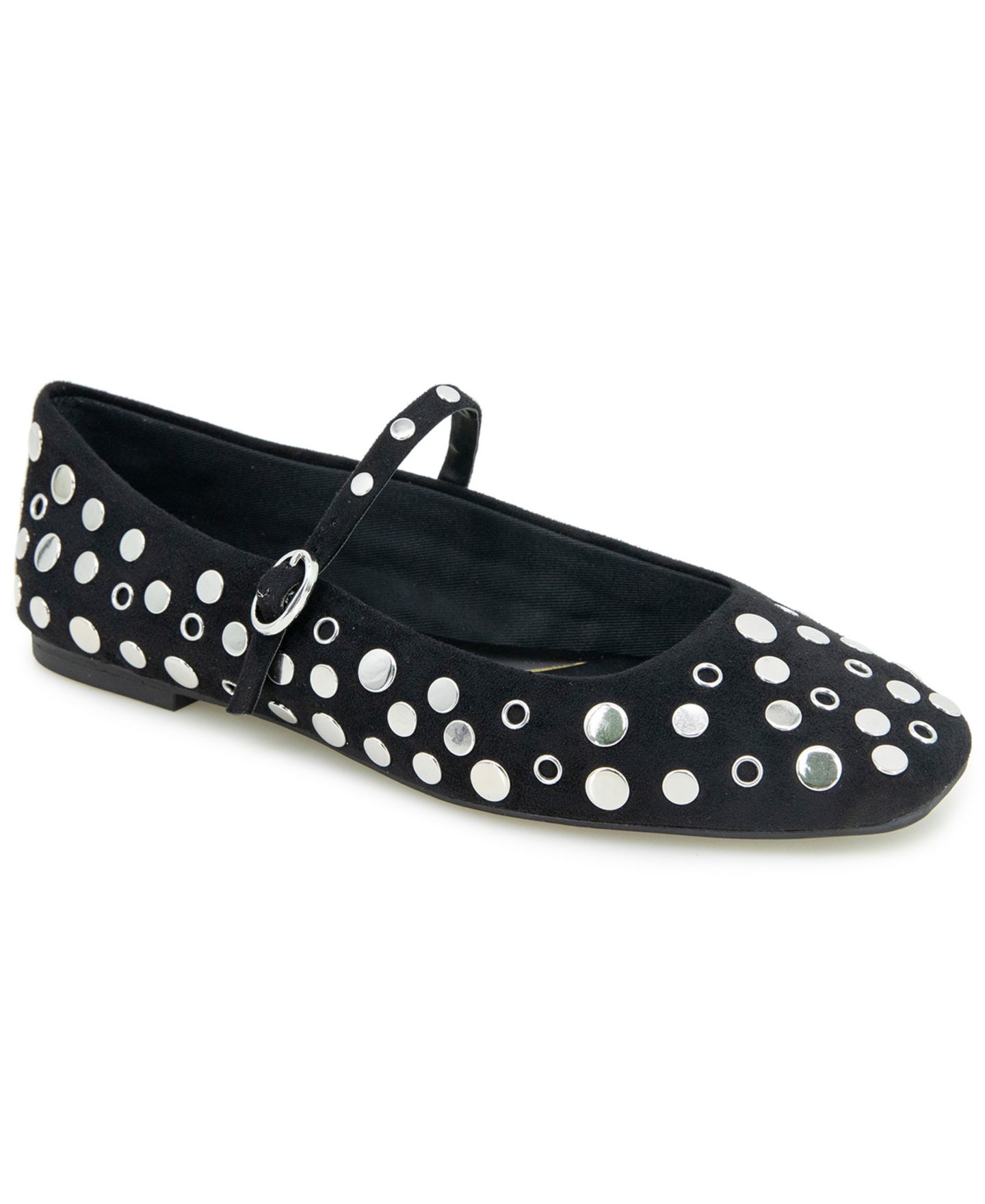Женские балетки Kenneth Cole New York Jasper Stud Ballet Flats, цвет: Чёрный — фото 1