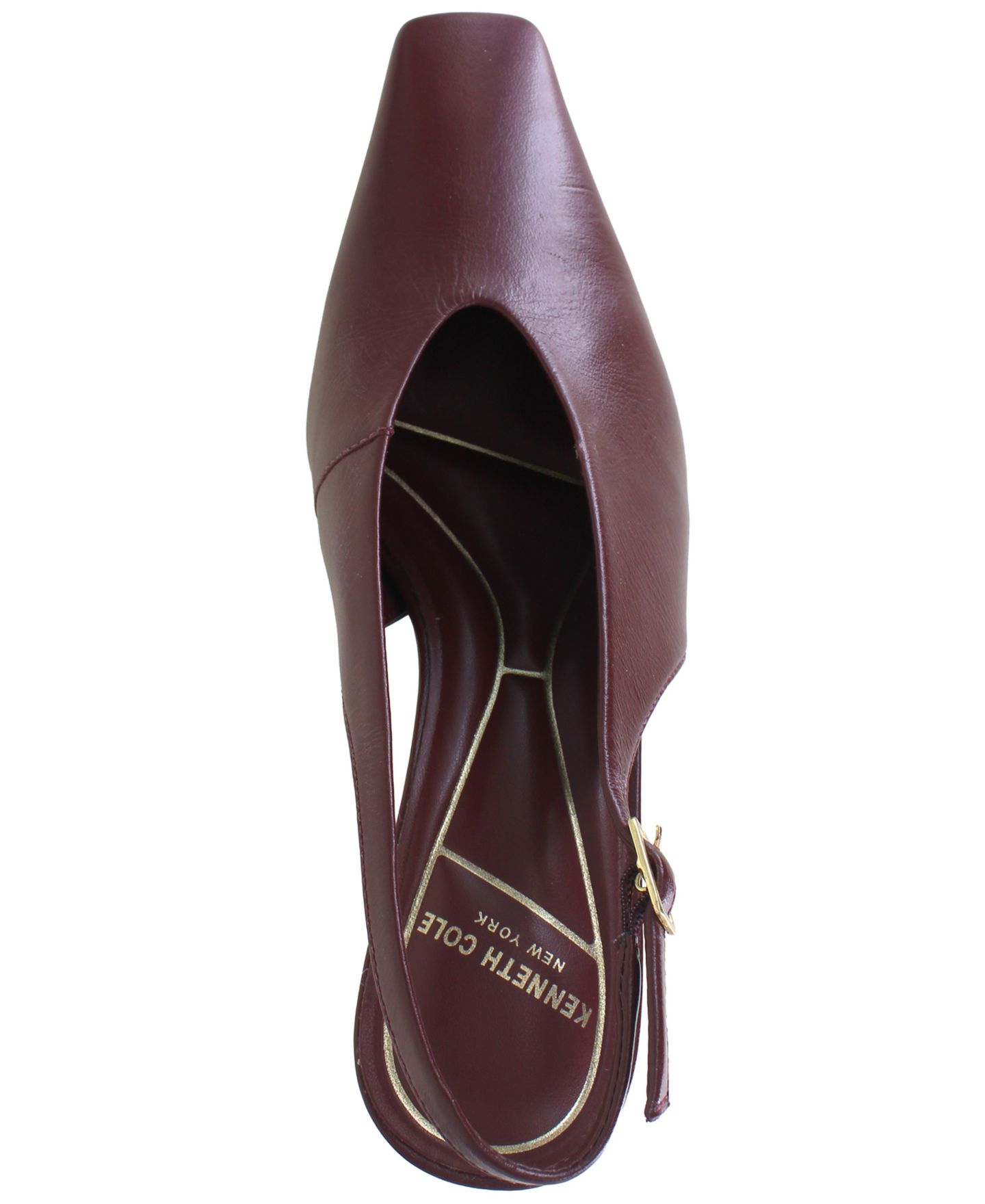 Женские туфли Kenneth Cole New York Aerial Square Toe Slingback Pumps, цвет: Бордовый — фото 4