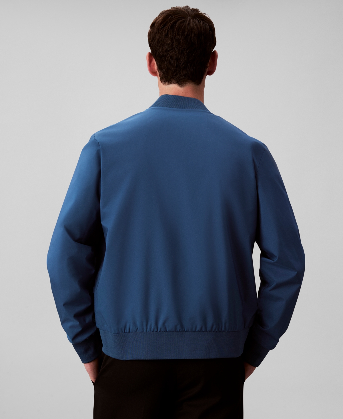 Calvin Klein Men's Matte Bomber Jacket In Blue