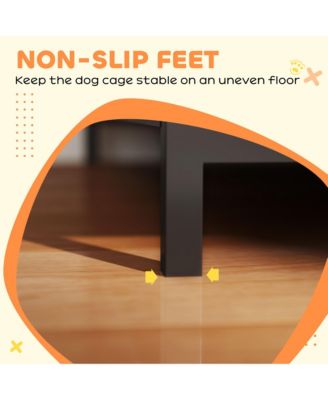 39" Dog Crate Furniture with Anti-Chew Resist Mesh for Large Dogs