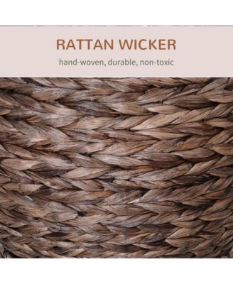 23.5" Water Hyacinth Elevated Cat Kitten Bed Condo Pod Pet House Tree