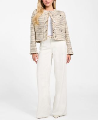 Women's Long Sleeves Tweed Jacket