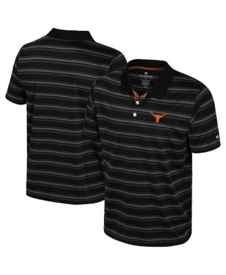 Colosseum - Men's Black Texas Longhorns Milk Steak Polo Shirt