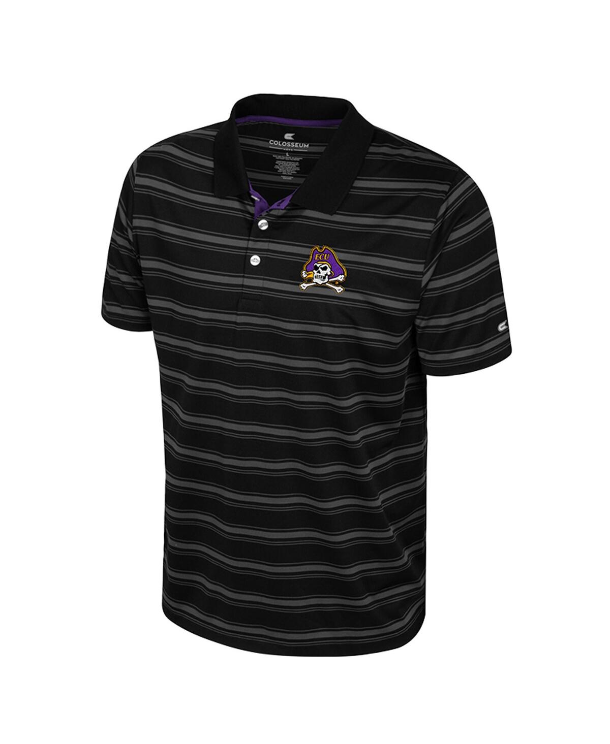 Colosseum Men's Black Louisville Cardinals Milk Steak Polo Shirt In Black
