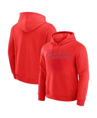 Fanatics - Men's Scarlet Ohio State Buckeyes Faded Hoodie