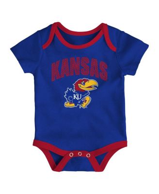 Baby Boys and Girls 3-Pack Kansas Jayhawks All Day Play Bodysuit Set