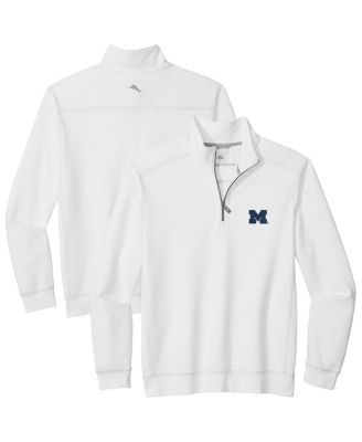 Tommy Bahama - Men's White Michigan Wolverines Montego Bay Half-Zip Jacket