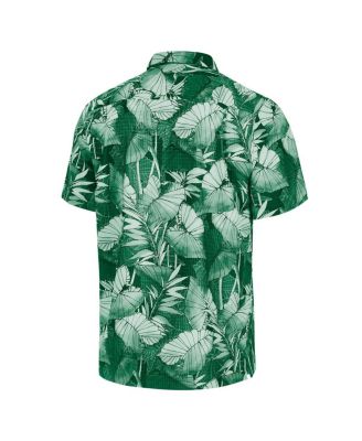 Men's Green Oregon Ducks Big Tall Coast Nuevo Fronds IslandZone Button-Up Shirt