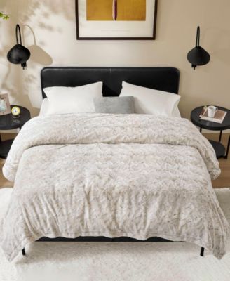 Madison Park Zuri Faux Fur Blanket, Full/Queen