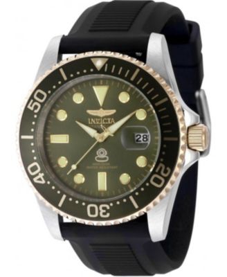 Men's 48217 Pro Diver Quartz 3 Hand Military Green Dial Watch