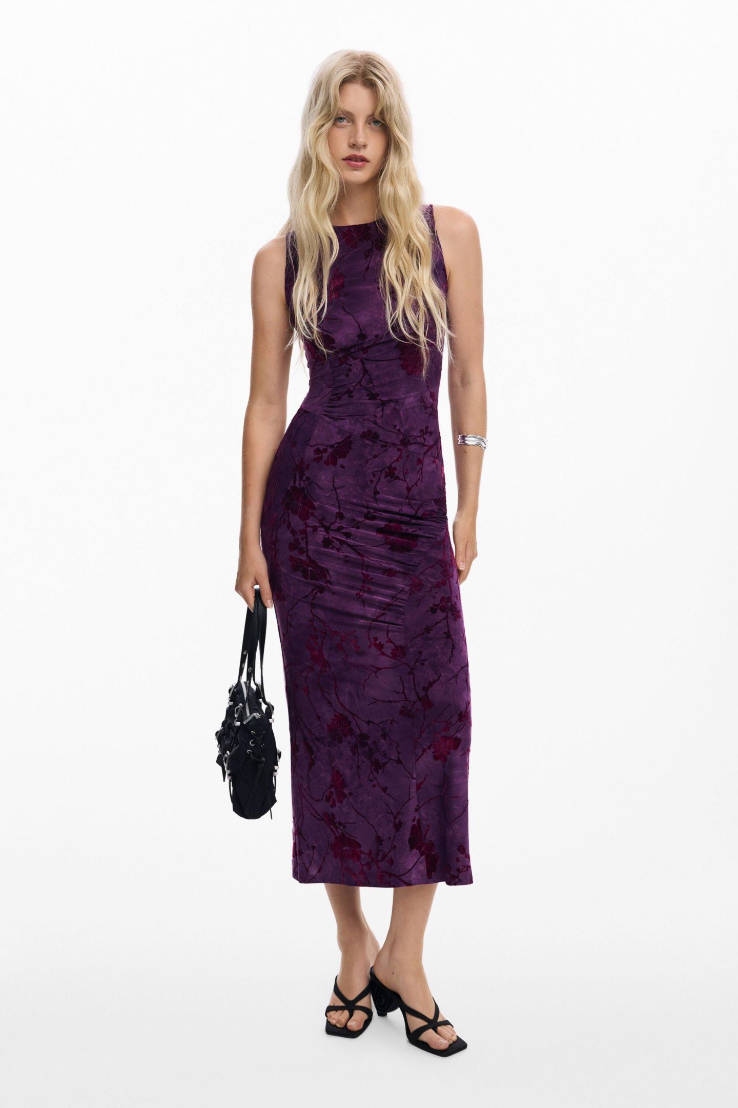 Женское платье Desigual Oriental midi, цвет: Средний фиолетовый — фото 3
