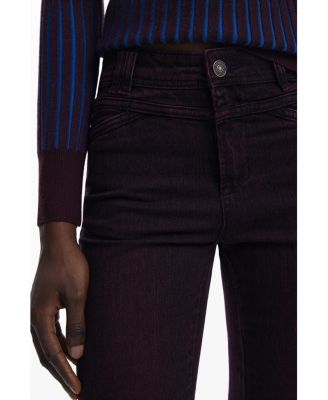 Women's Burgundy flare jeans