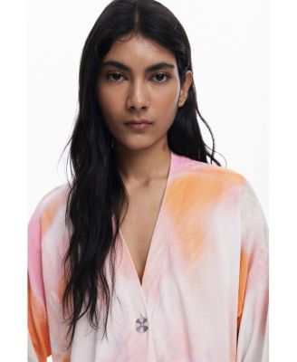 Women's Tie-dye floral cardigan