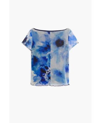 Women's Ribbed tulle T-shirt