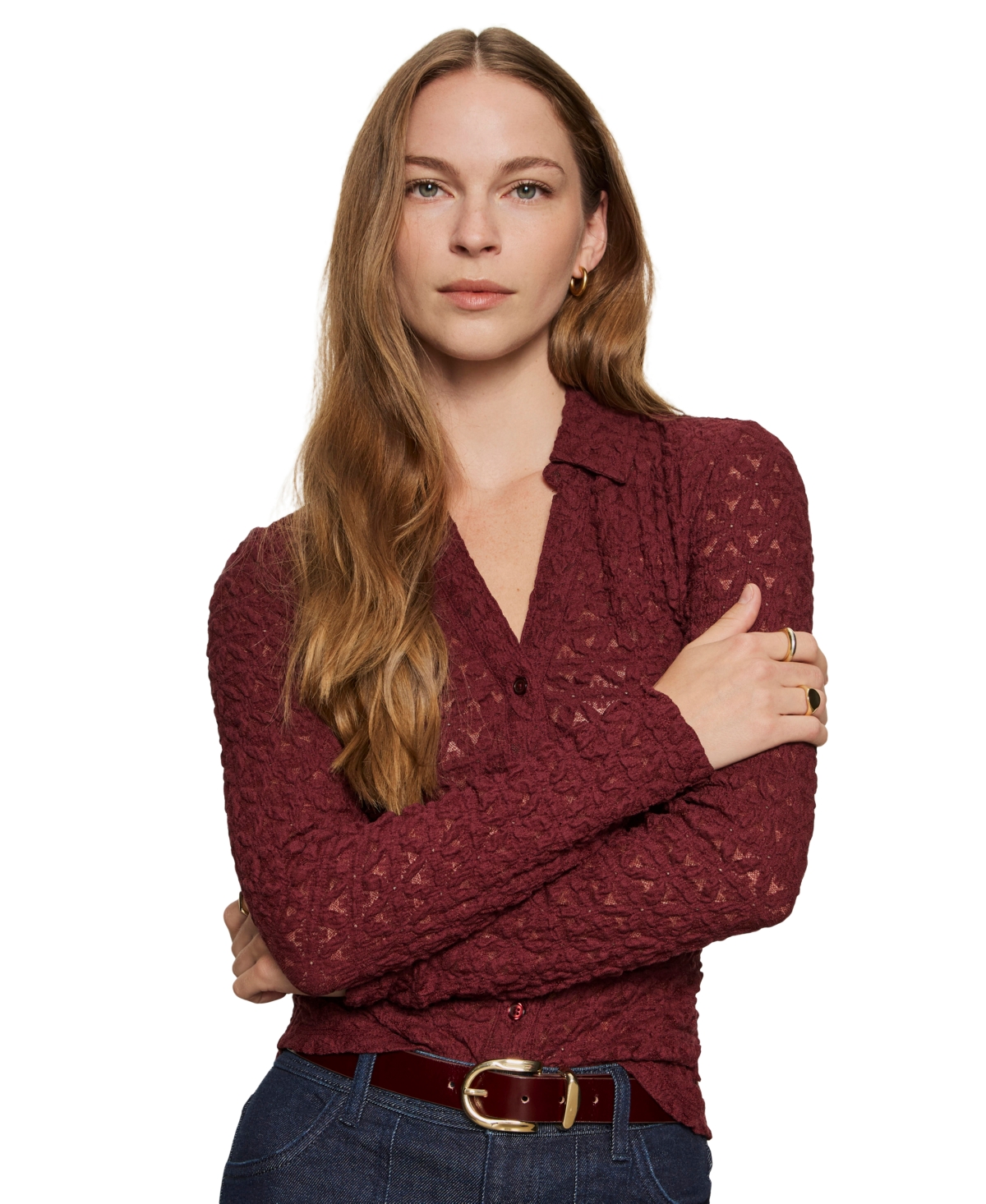 Sanctuary Women's All Day Leather Belt In Gold