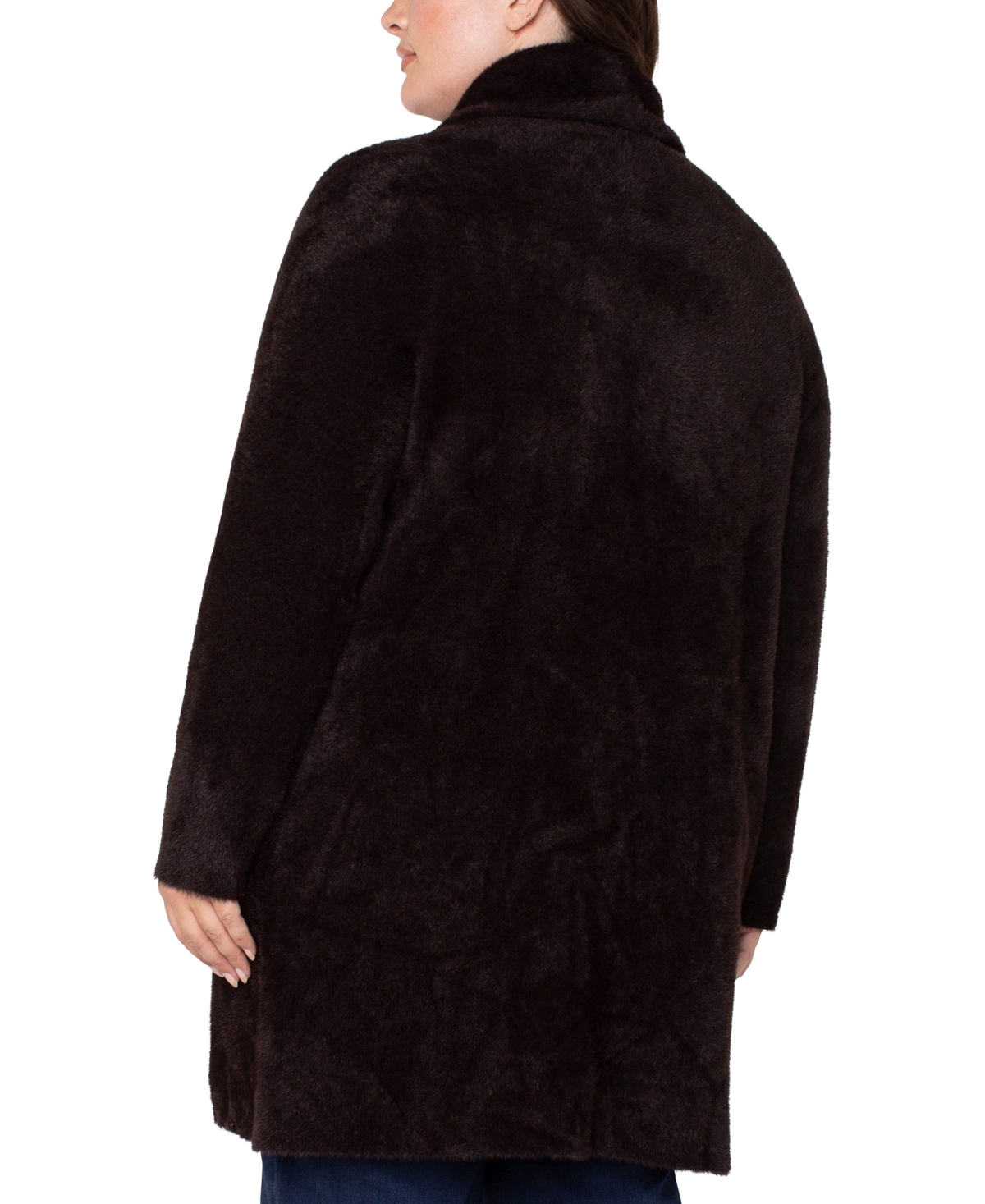 Liverpool Los Angeles Women's Open Front Sweater Coat In Black