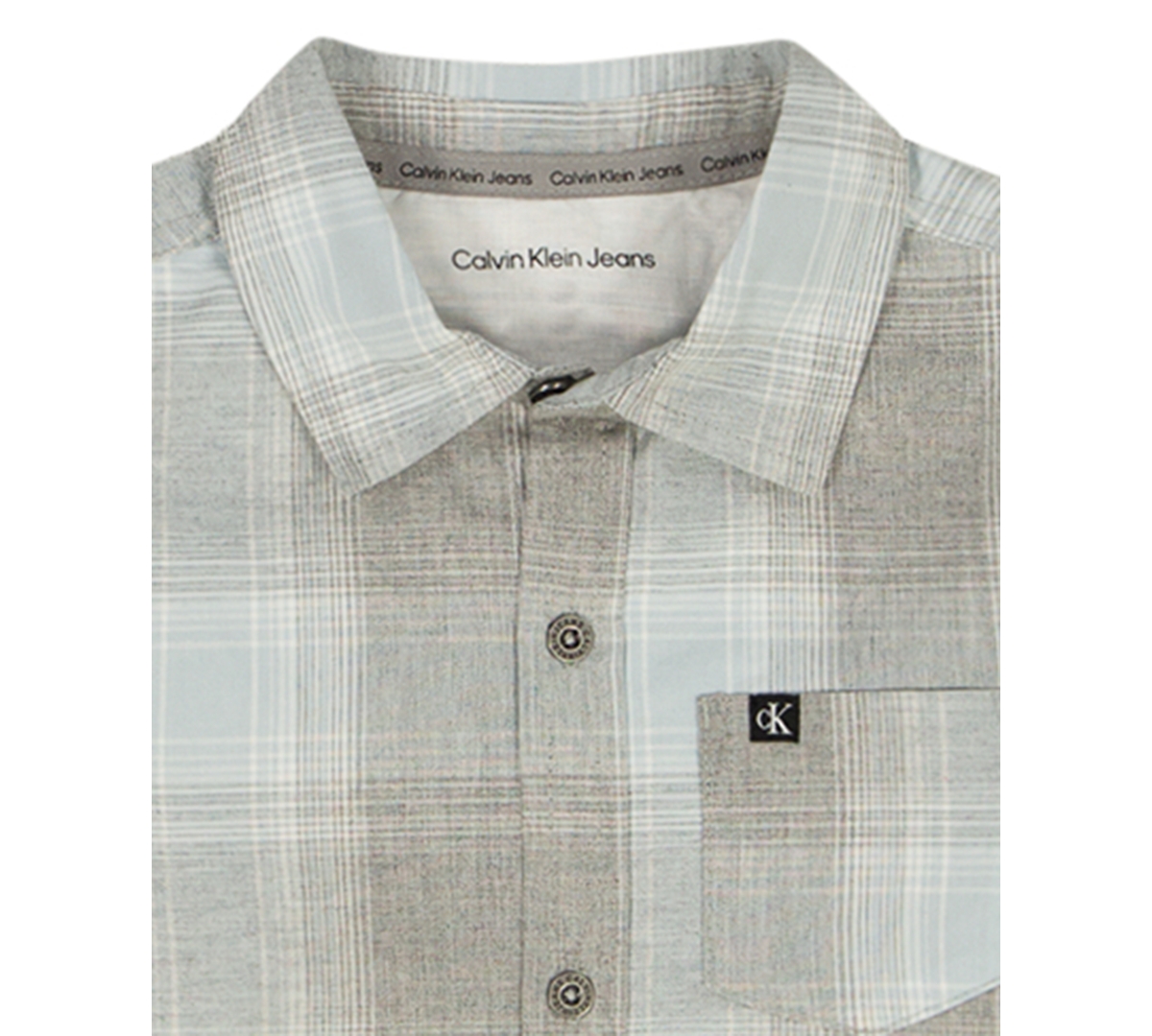 Calvin Klein Toddler And Little Boys (2t-7) 2-piece Plaid Shirt And Corduroy Pants Set In Gray