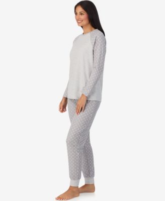 Women’s 2-Piece Brushed Waffle Long Sleeve Jogger Pajama Set