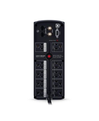 AVR Series 1500VA / 900W Simulated Sine Wave UPS, 8 Outlets / USB and Serial Ports, RJ11/RJ45 and Coax RG6 Protection