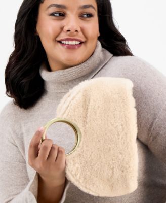 Tysha Bangle Faux Fur Handbag, Macy's Exclusive