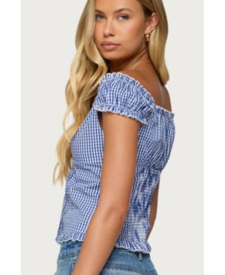 Women's Dorothie Gingham Button Up Top