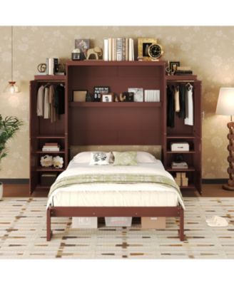 Murphy Bed with Wardrobes & Shelves