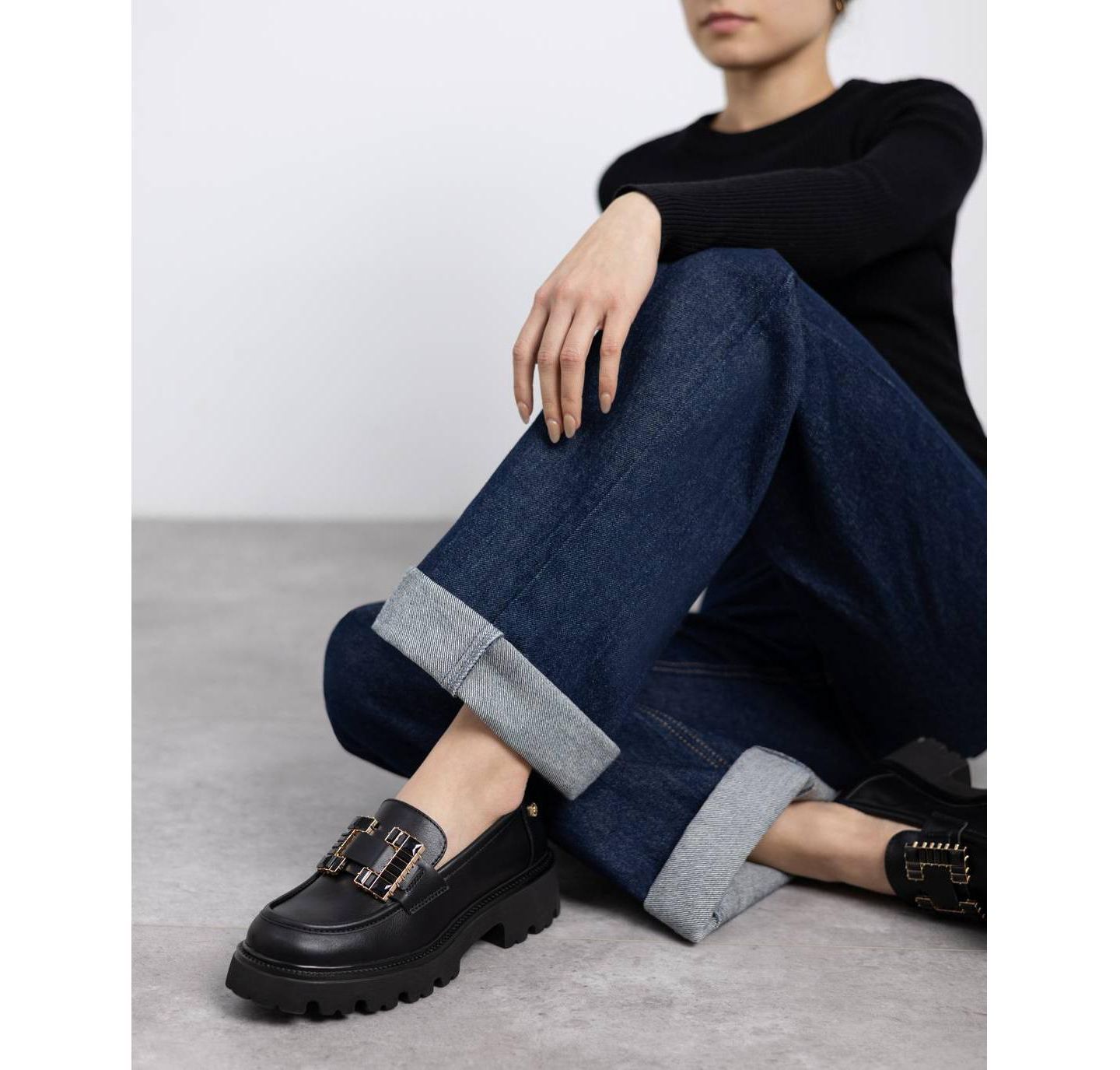 Женские мокасины XTI Casual Moccasins, цвет: Чёрный — фото 5