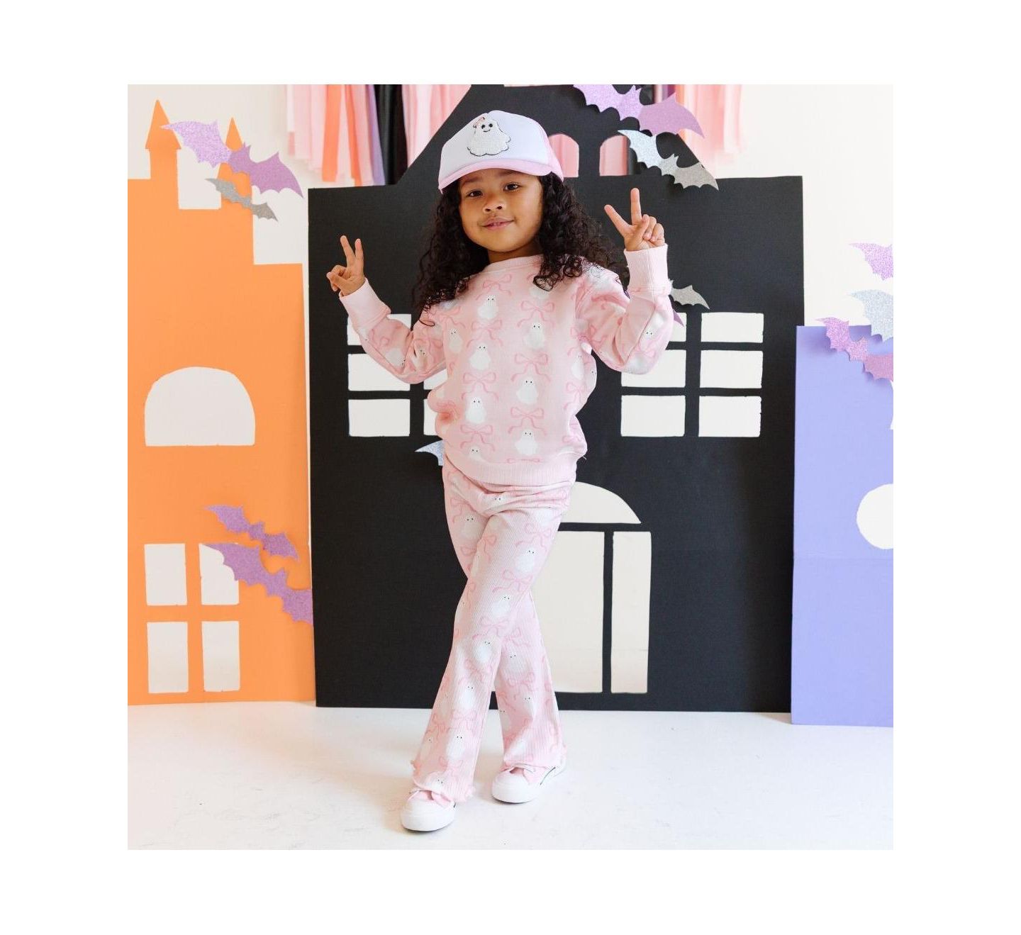 Толстовка Sweet Wink Coquette Ghost Halloween для девочек, цвет: Розовый — фото 2