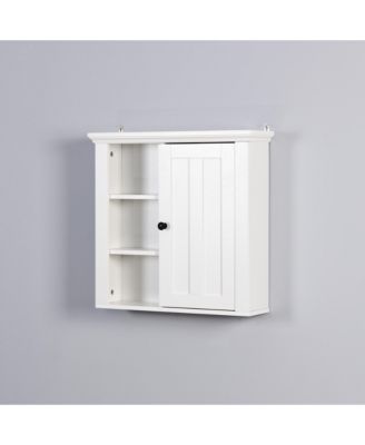 Wooden Wall Mounted Bathroom Cabinet with Single Door 20.86x5.71x20 in